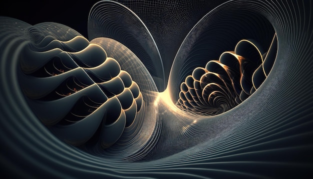 Gravitational wave background digital art illustration Generative AI