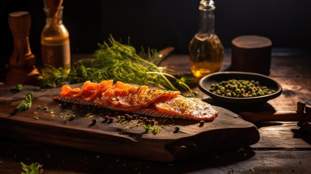 Gravlax of gegratineerde zalm is een Scandinavisch gerecht