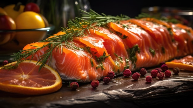 Gravlax of gegraveerde zalm is een Scandinavisch gerecht