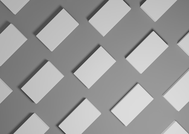 Gray 3D minimal simple modern top view product display background repetitive square stands pattern