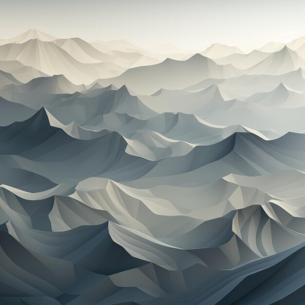 Gray abstract background with mountain outlines Generative AI