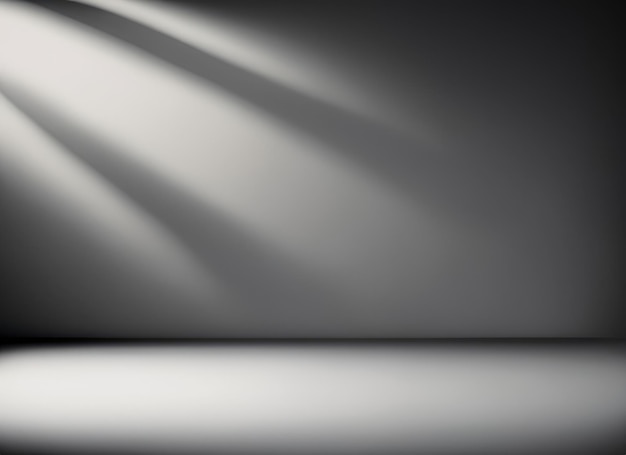 Foto sfondio grigio per la presentazione con belle luci e ombre ai generato