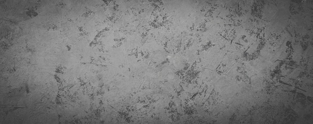 Gray background with plaster texture long banner