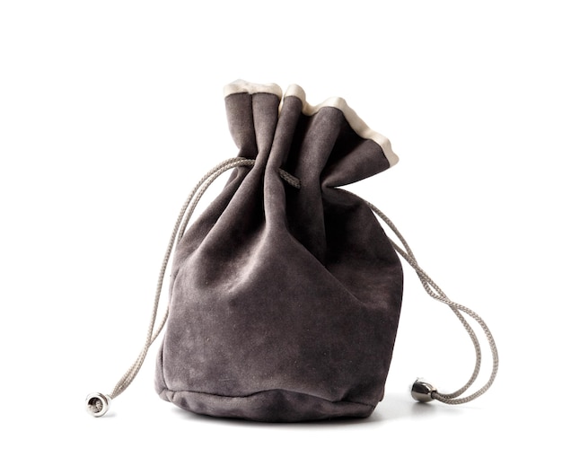 Photo gray bag on a white background