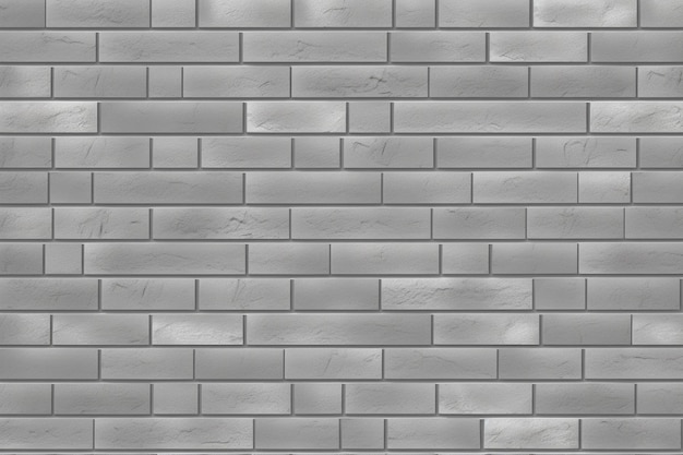 Photo a gray brick wall with a gray brick pattern.