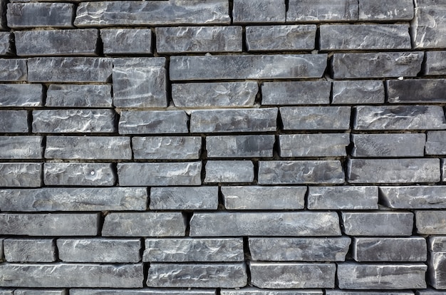 Gray brick wall with rough texture background