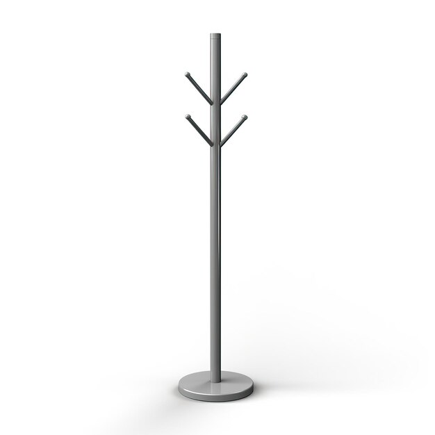 Фото gray color coat rack 3d vector white background isolated