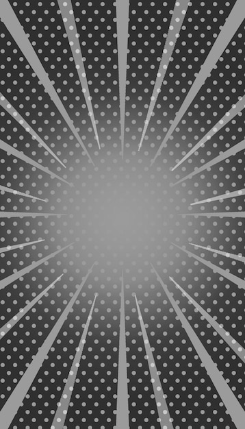 Gray comic background with sunburst element design template background gray rays element