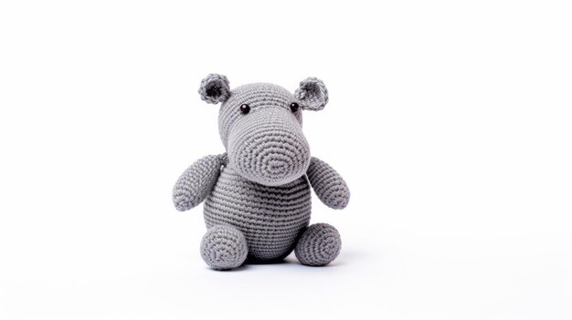 Photo gray crochet hippo soft focus lens african patterns danish design