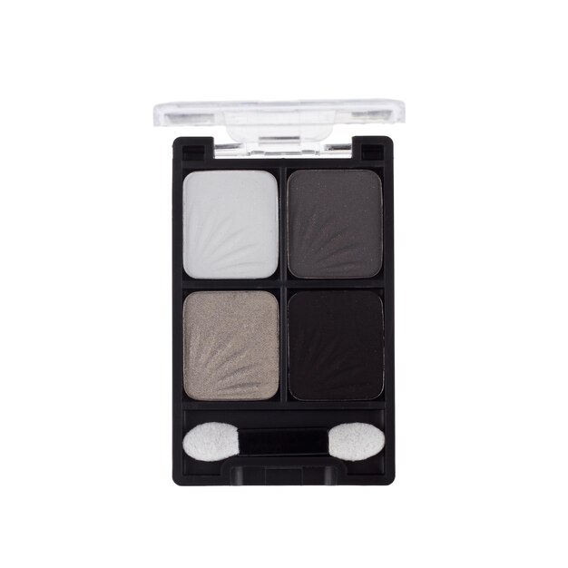 Gray eye shadows on white background