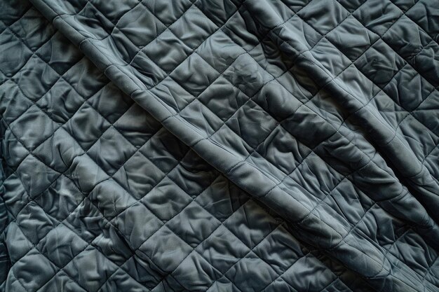 Photo gray faux velvet diamond quilted bedspread fabric texture