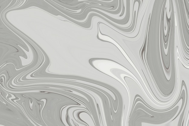 Photo gray fluid art marbling paint textured background