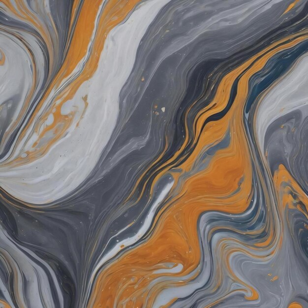 Gray fluid art marbling paint textured background