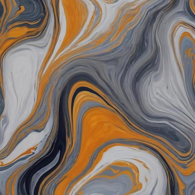 Gray fluid art marbling paint textured background