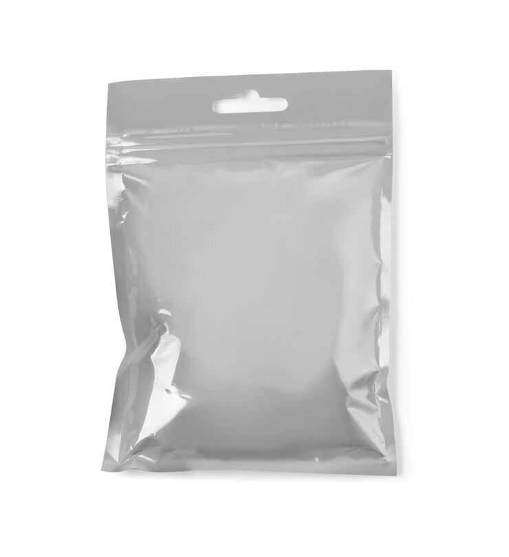 Photo gray foil package isolated