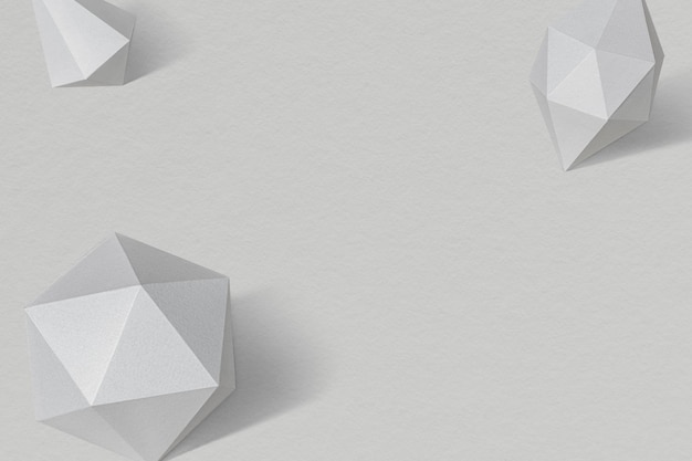 Gray geometric paper craft design background