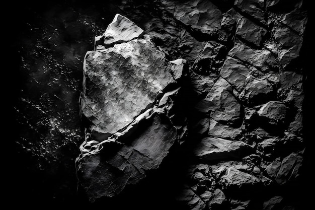 Серый гранж-баннер Абстрактный каменный фон Текстура каменной стены Крупным планом
