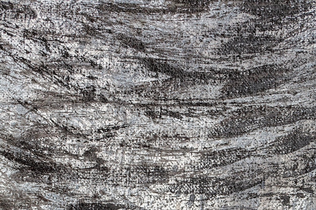 Gray grunge brush strokes oil paint on white background Abstract stains of black paint texture