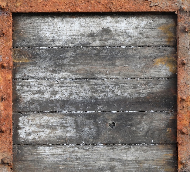 gray horizontal wooden background from rotten planks