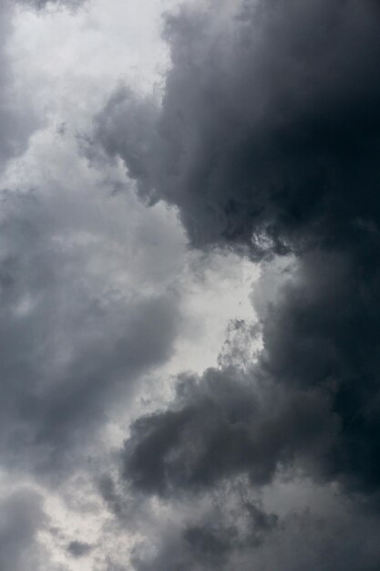 Gray incoming storm clouds dark closeup backdrop