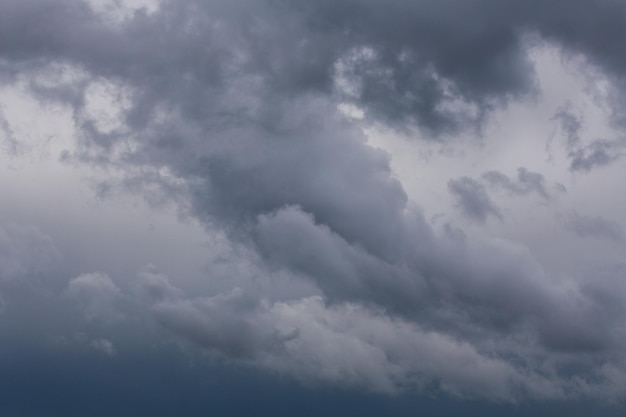 Gray incoming storm clouds dark closeup backdrop