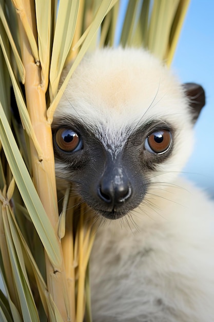 gray langur HD 8K behang Stock Fotografische afbeelding