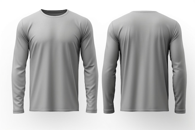 Gray Long Sleeve on a white background