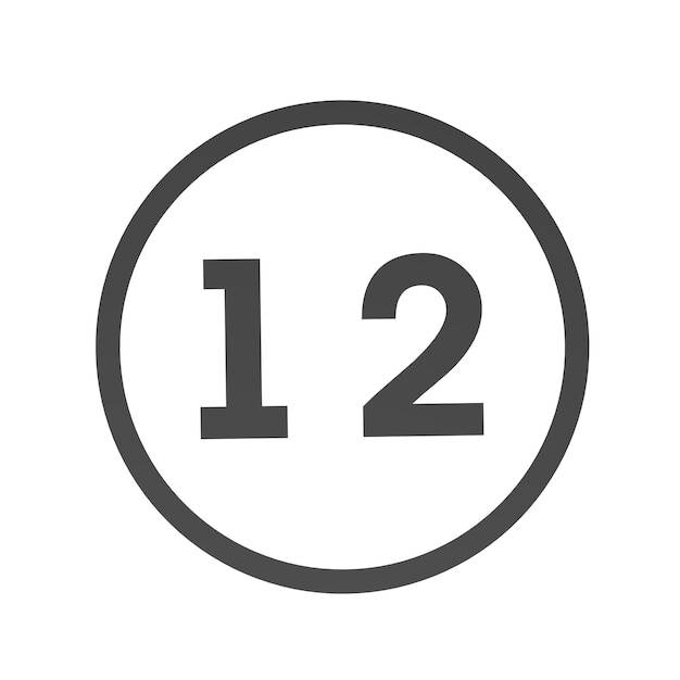 Gray number 0 in a circle on a white background Numbers and numbers Numbering Rendering an image