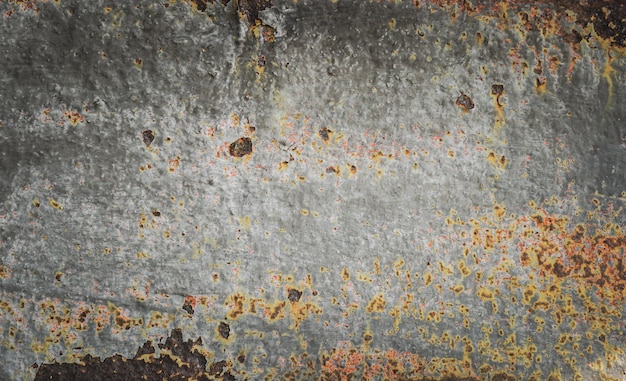 Gray old metal sheet rusted and corroded vintage background