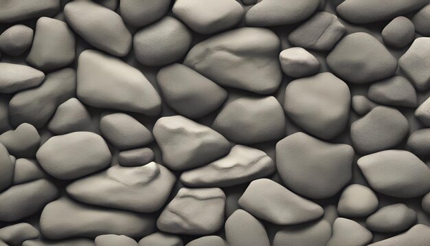 灰色の小石の背景のテクスチャー クローズアップ 3D レンダリング