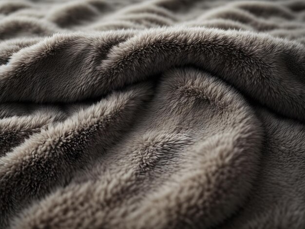 Gray Plush Fabric Texture Cozy Winter