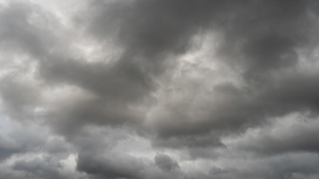 Gray rain clouds Weather before the rain Waiting for the storm and thunder