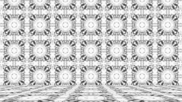 gray room with abstract pattern