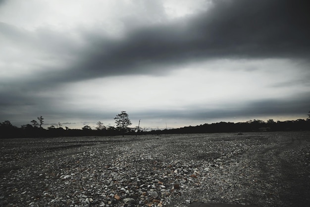 Photo gray scale of a calm beautiful coudy landmark