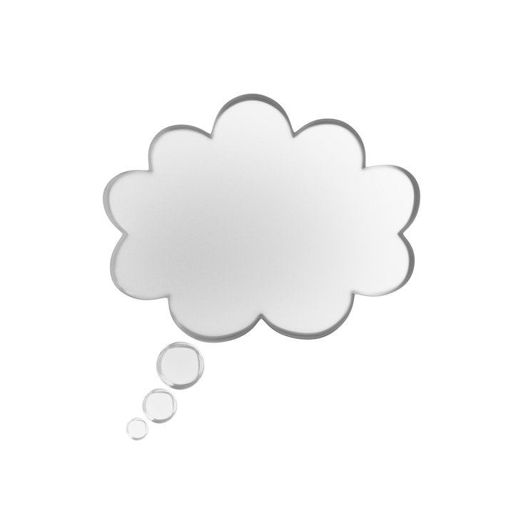 Photo gray speech bubble