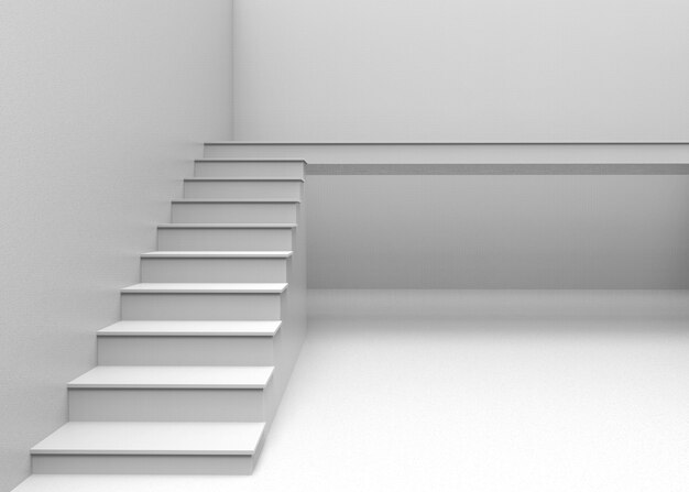 gray staircase to next level concept