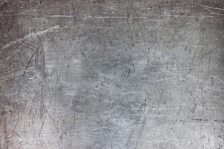 Photo gray steel plate texture, grunge metal background with silvery luster