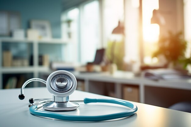 Gray Stethoscope isolated on white background