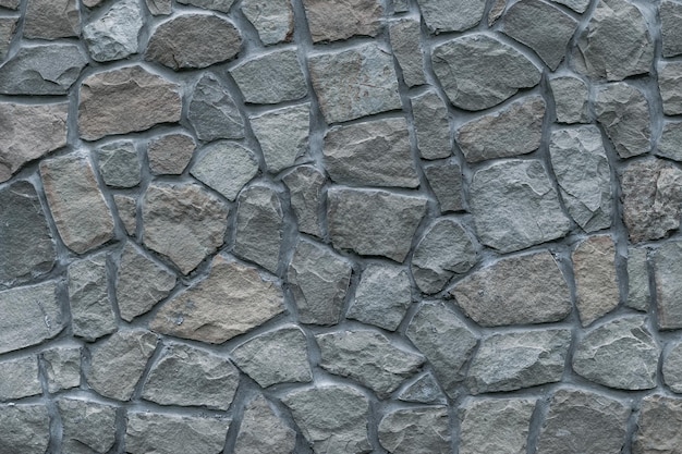 Sfondo grigio muro di pietra ottimo design per qualsiasi scopo muro di pietra naturale trama di roccia grunge superficie del pavimento grigia sfondo di ciottoli facciata dell'edificio