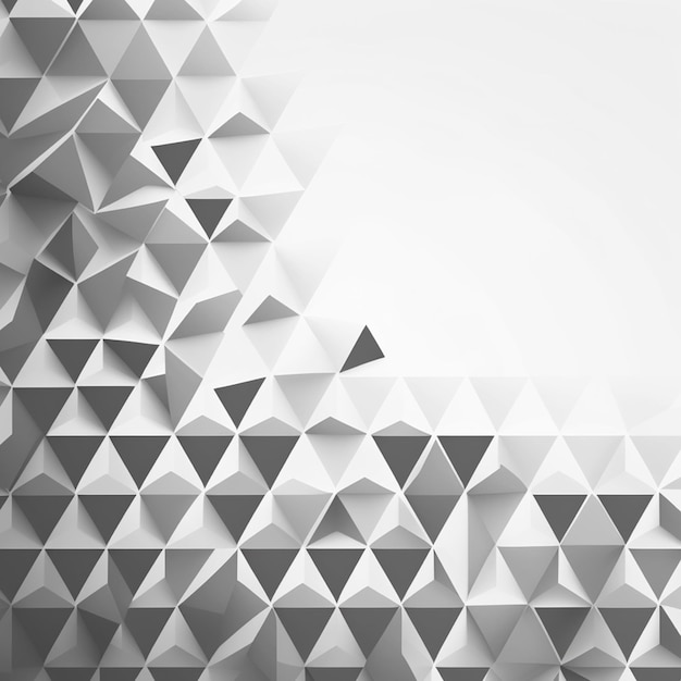 Photo gray triangle patterned on white background