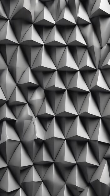 Gray triangles 3d pattern background