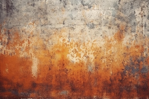 A gray wall with rusted paint and white dust background