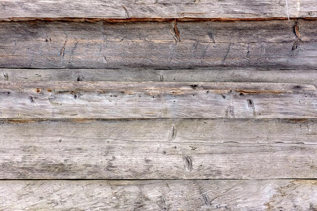 古い梁の灰色の壁の木の質感