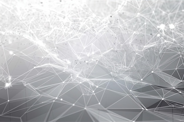Gray and white abstract background with geometric shapes and dots Generative AI