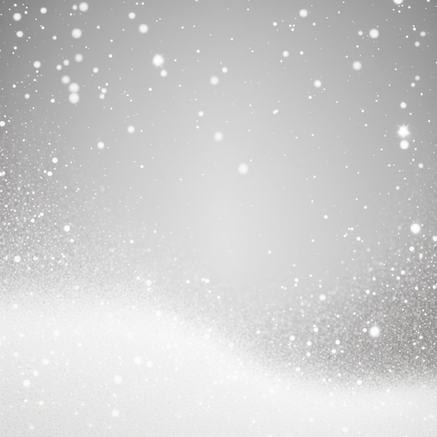 A gray and white background with snow falling and the word snow on it.