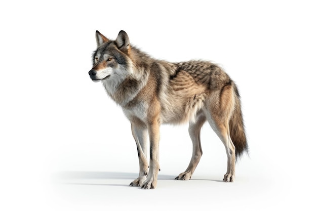 Gray Wolf Gray Wolf is isolated on a white background