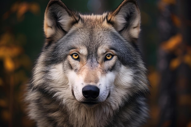 Серый волк в дикой природе