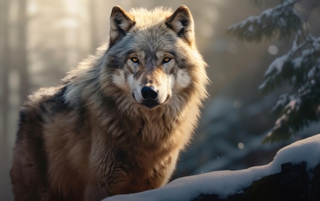 Gray Wolves Nature Resilient Predators Generative AI