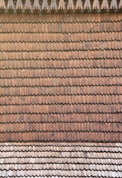 Gray wooden roof tiles background texture a close up of old gray roof covered with wooden tiles