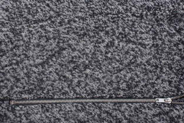 Gray wool fabric with zipper. Part coat